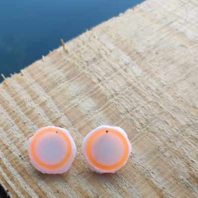 Orange crystal earrings