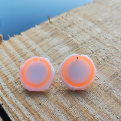 Orange crystal earrings