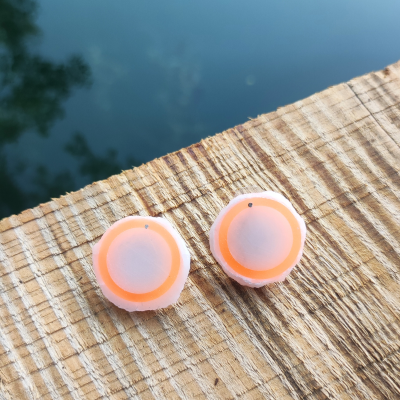 Orange crystal earrings